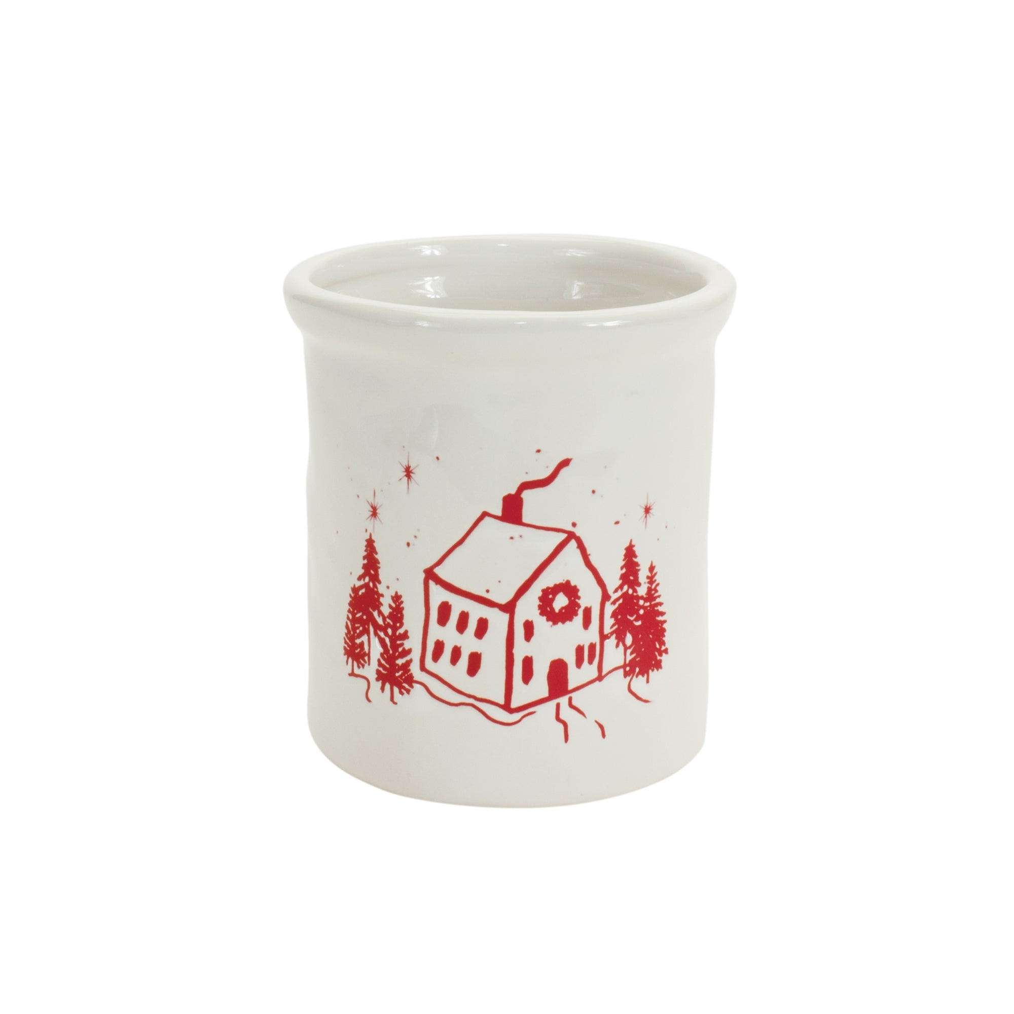 Snowy House Crock Set of 4