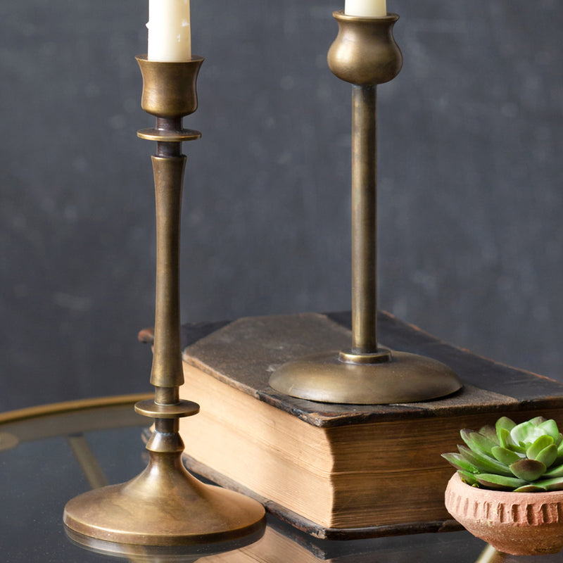 Brass Taper Candle Holder Set of 2