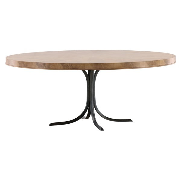 Vanguard Furniture Rendition Mocha with Oil Rubbed Steel Dining Table