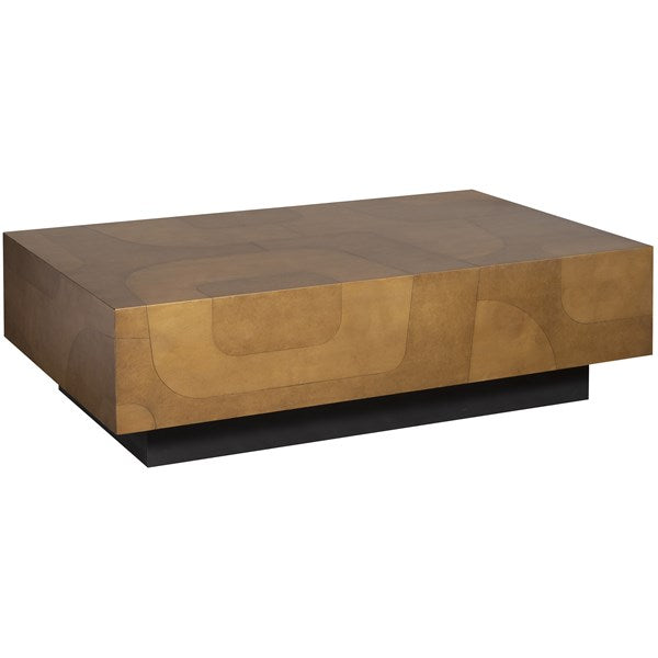 Vanguard Furniture Calder Dual Tone Brass Cocktail Table