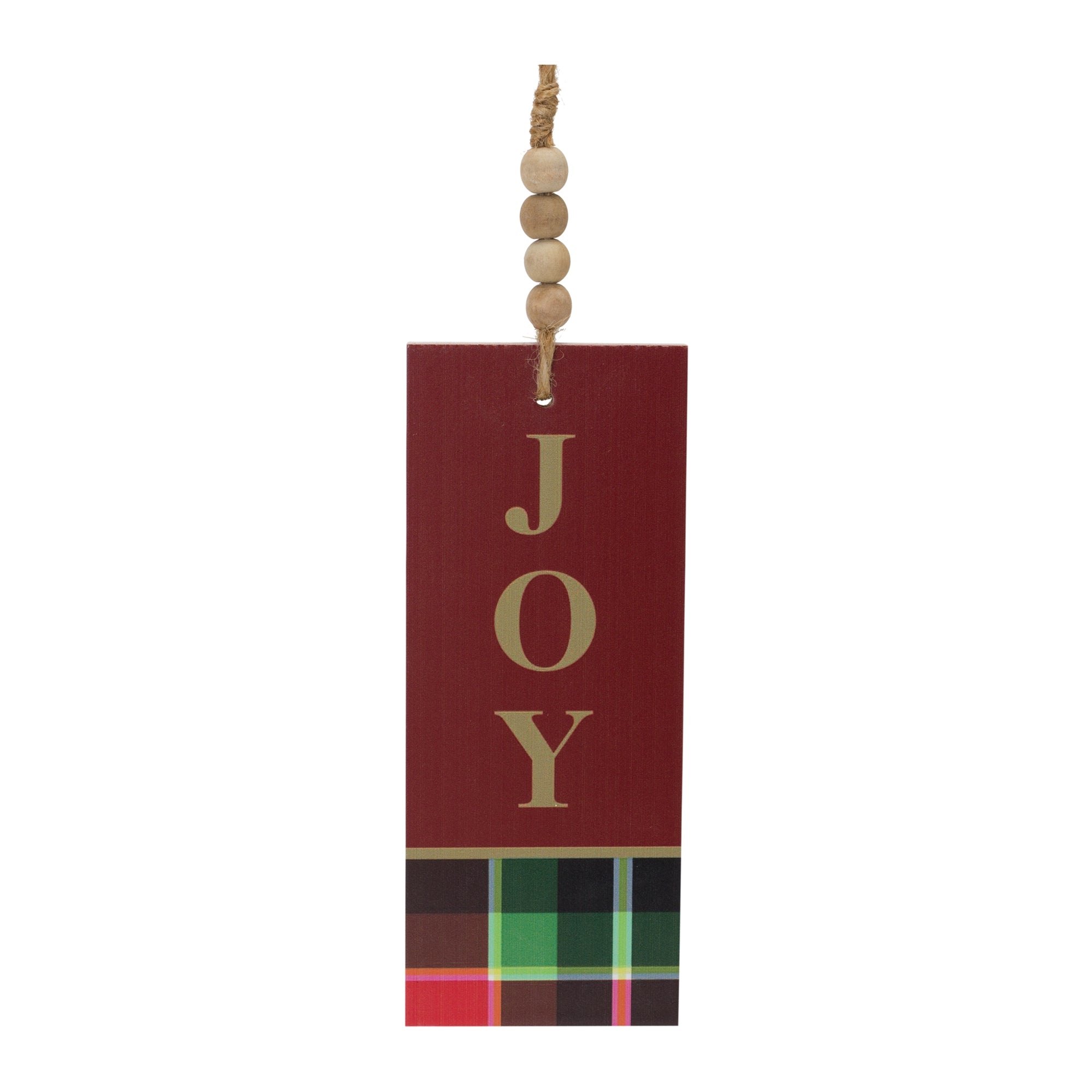 Wood Sentiment Tag Ornament Set of 12