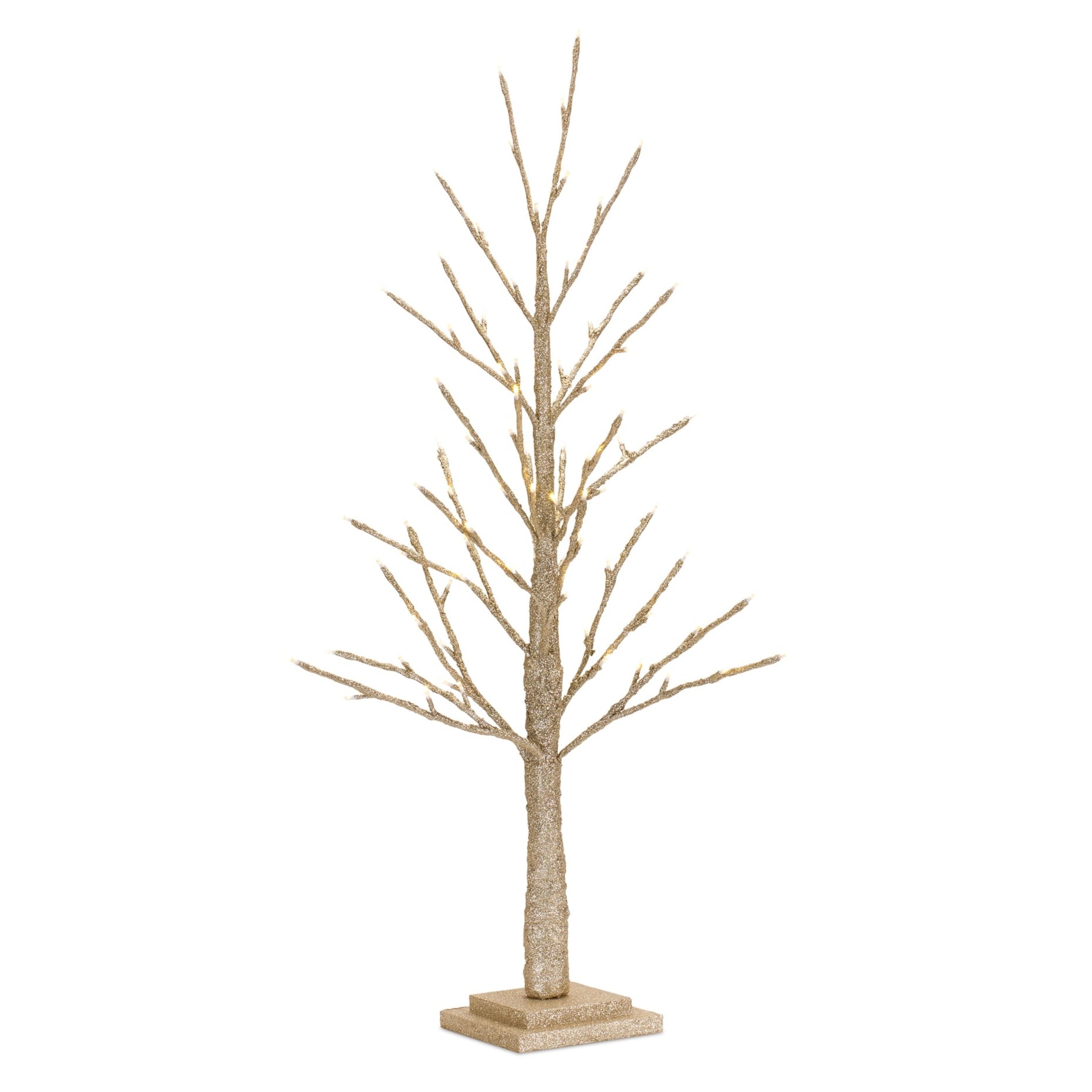 LED Lighted Gold Twig Tree