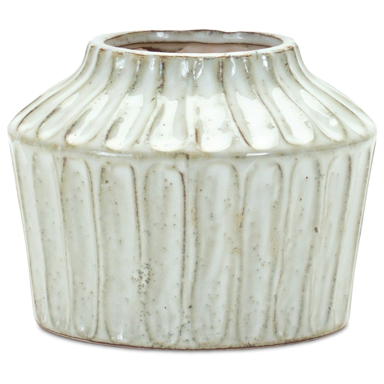 Rustic Carved Clay Vase