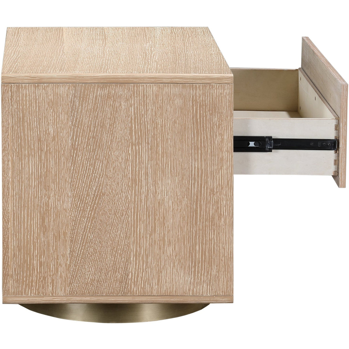 Wade 26in Natural Oak Veneer Nightstand Side Table Set of 2