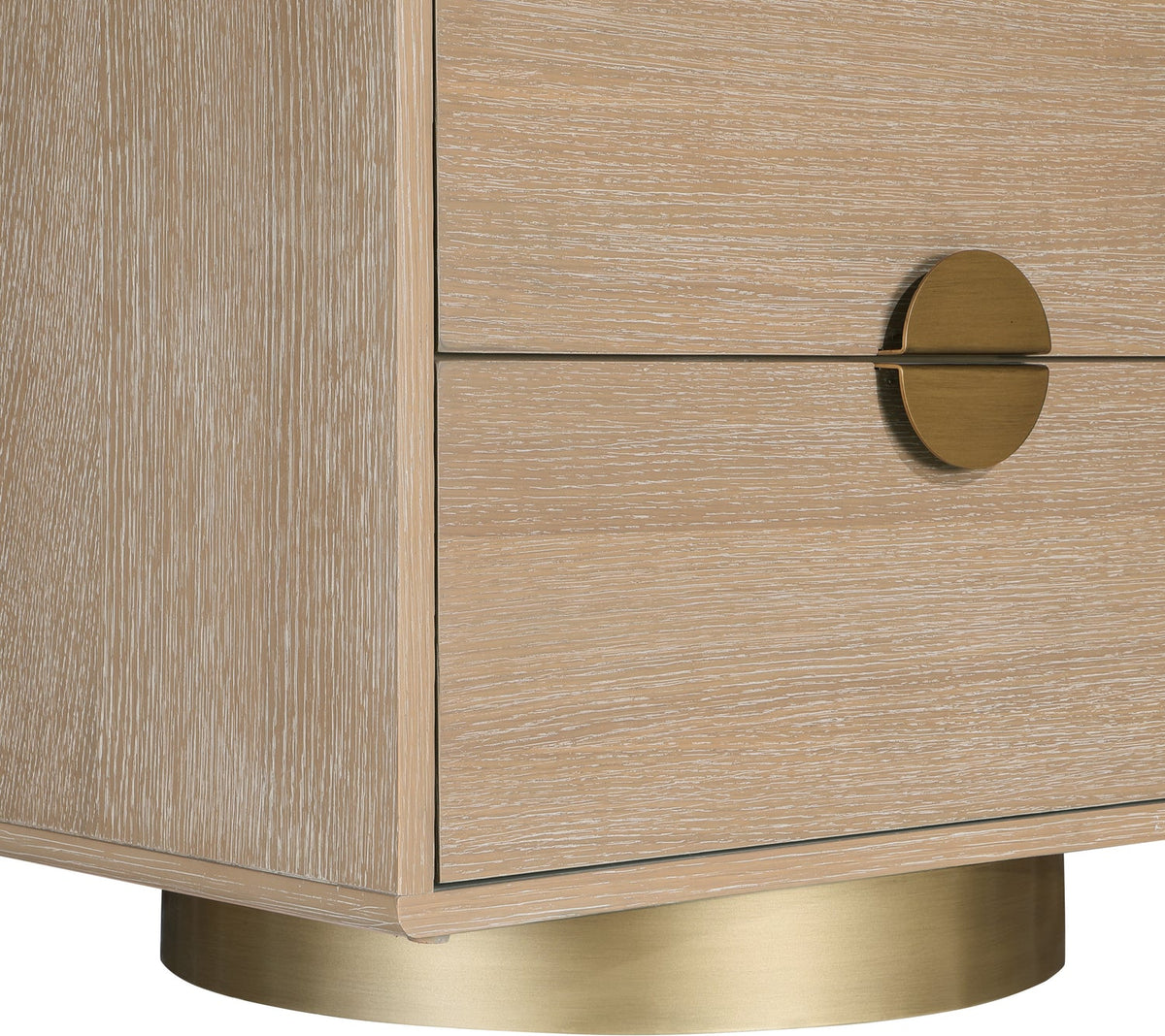 Wade 26in Natural Oak Veneer Nightstand Side Table Set of 2