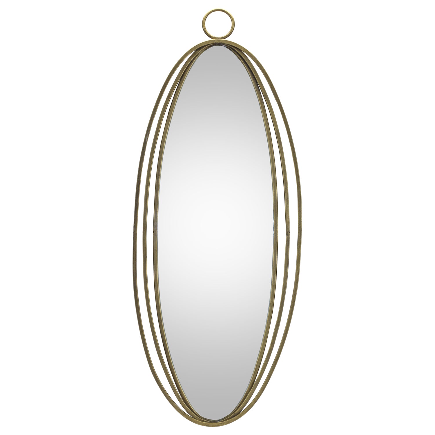 Iron Oval Wall Mirror