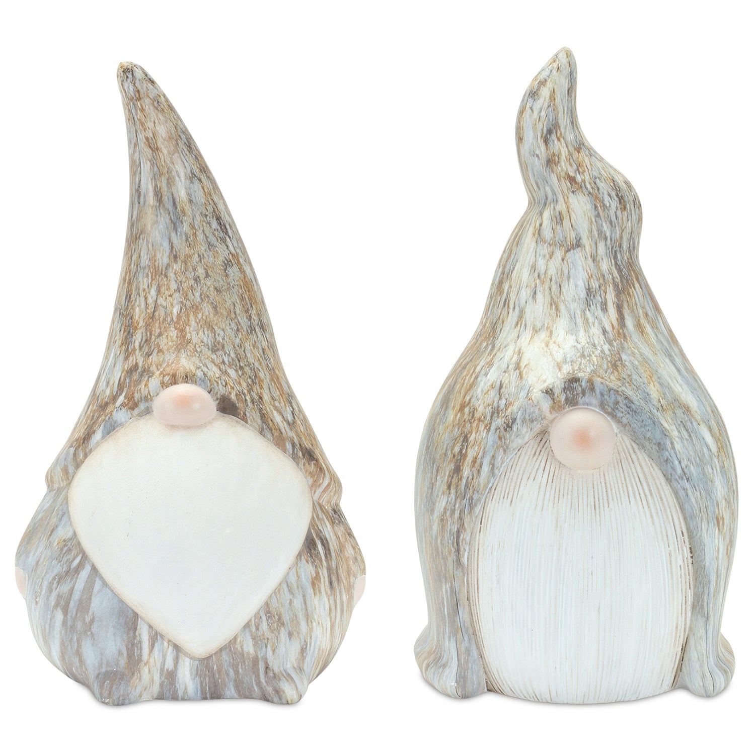 Modern Terra Cotta Gnome Sculpture Set of 2