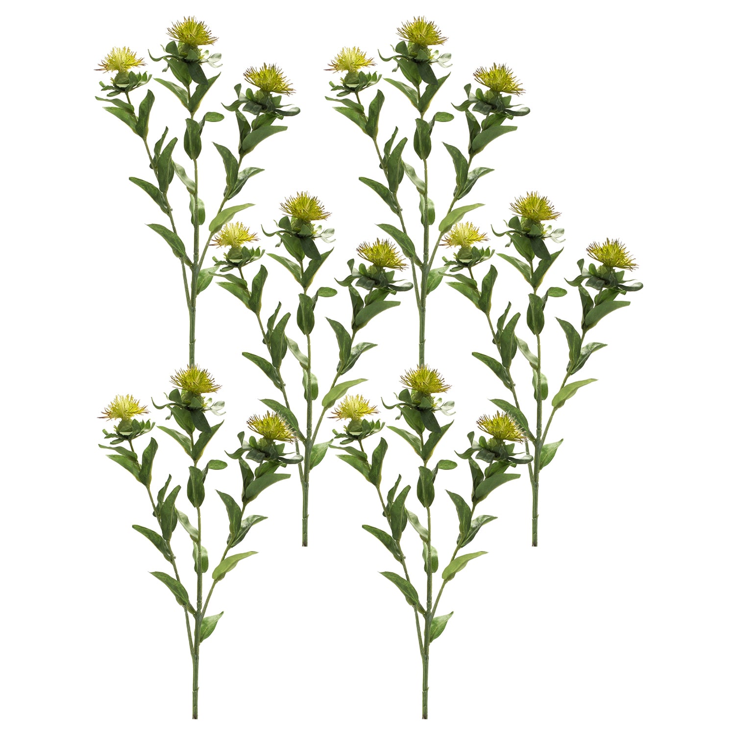 Green Thistle Floral Spray Set of 6