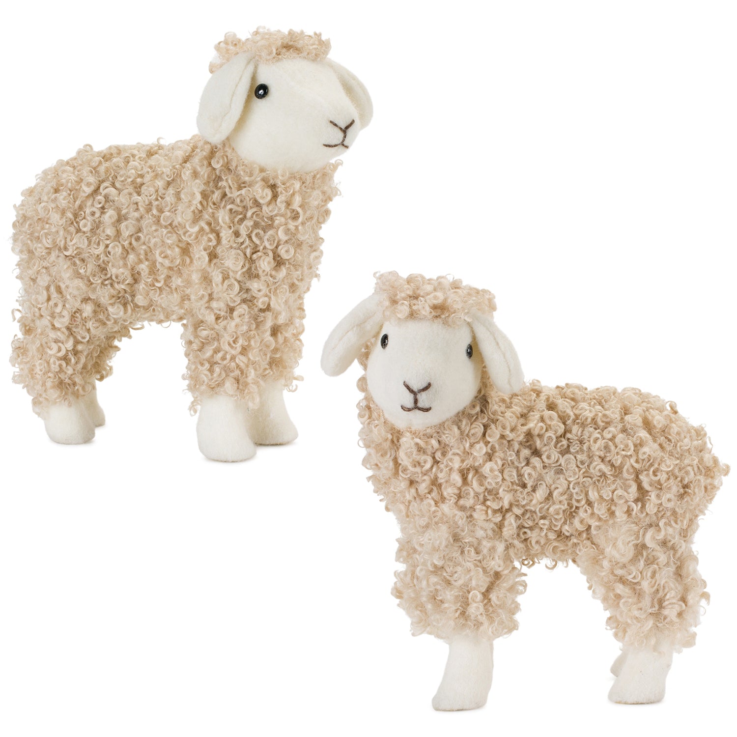 Standing Plush Sheep Decor Set of 2
