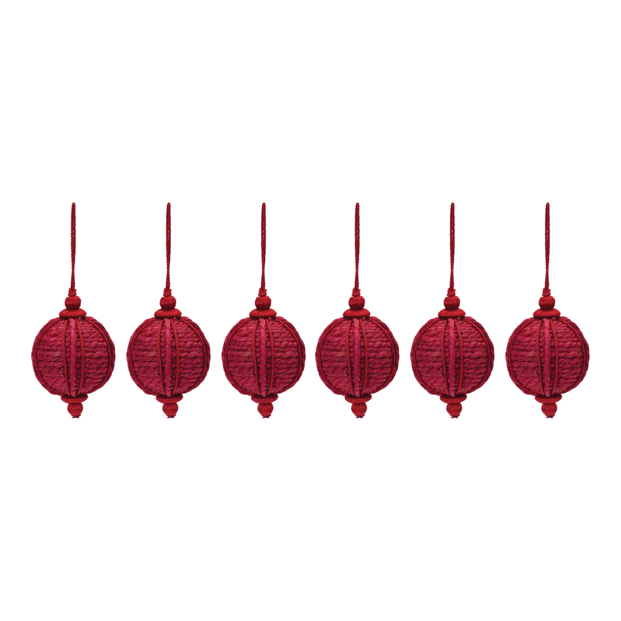 Jute Red Onion Ornament Set of 6