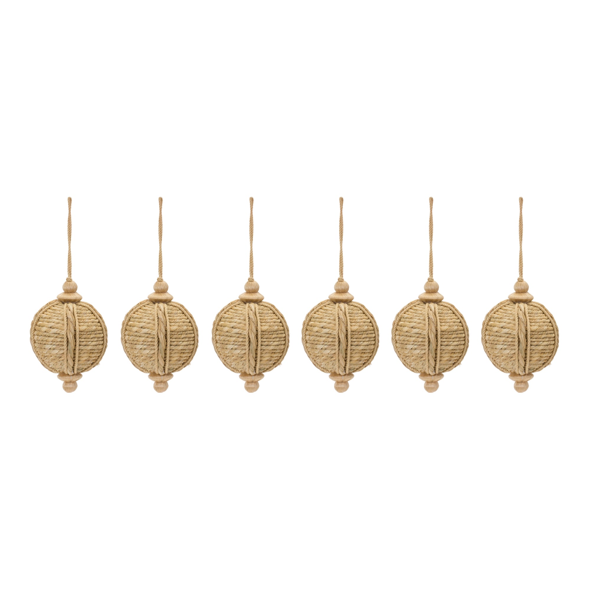 Jute Onion Ornament Set of 6