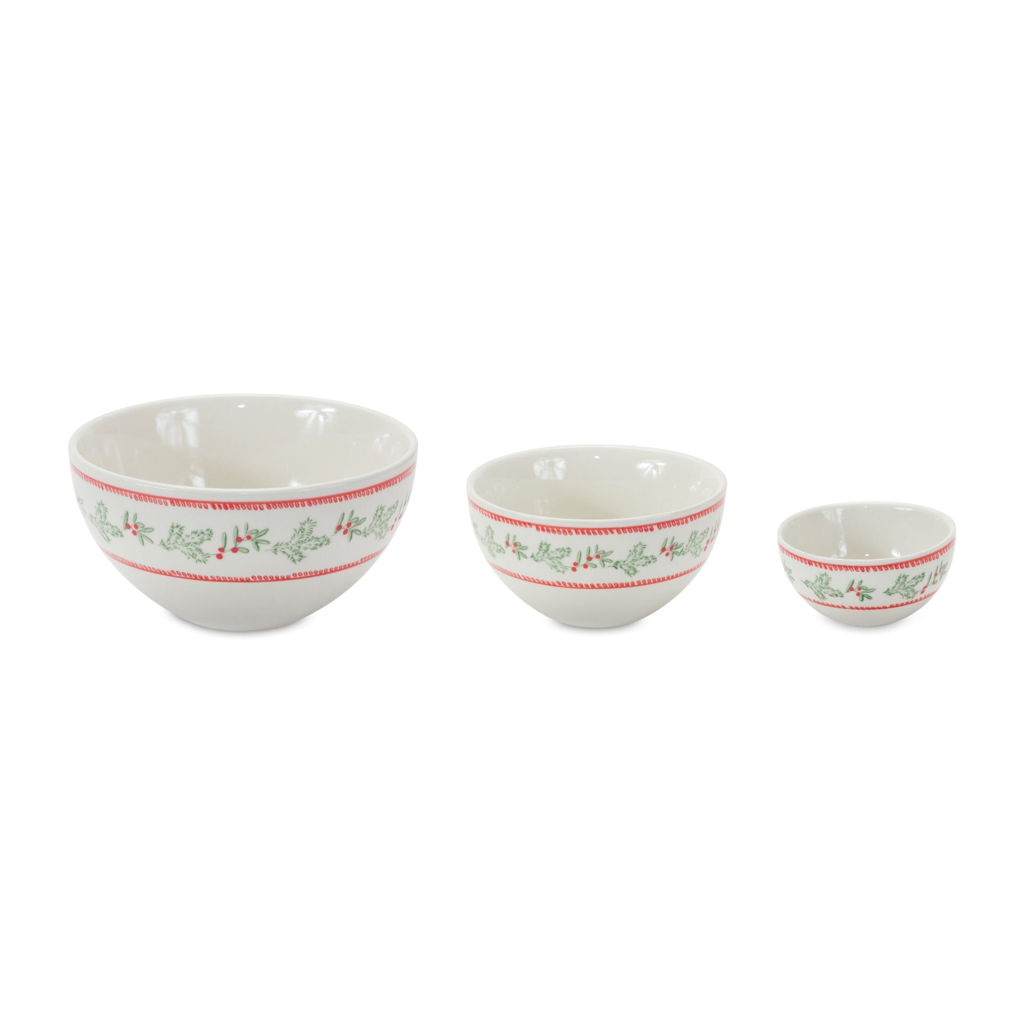 Mistletoe Bowl Set of 3