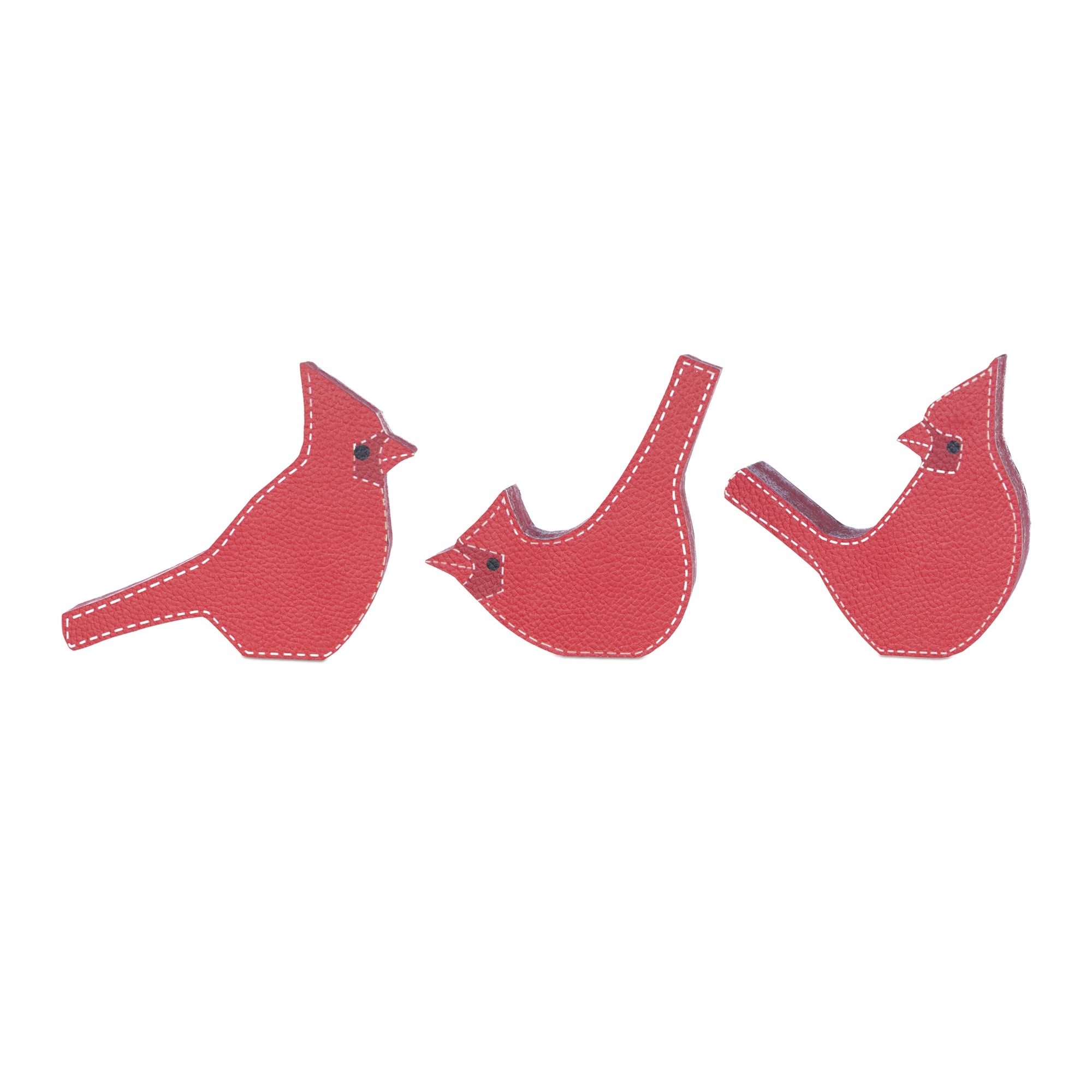Cardinal Bird Sculpture Set of 3
