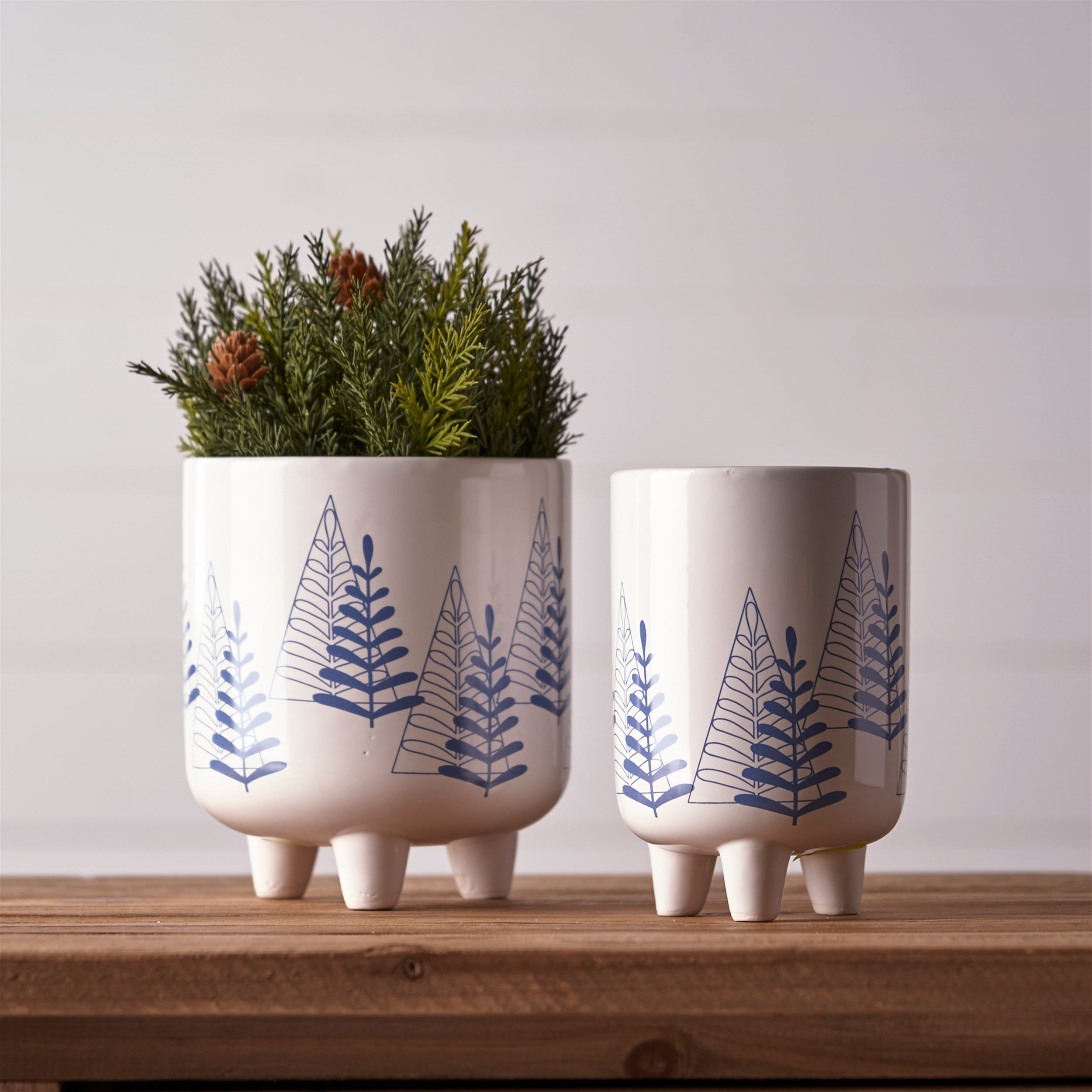 Pine Tree Planter Set of 2