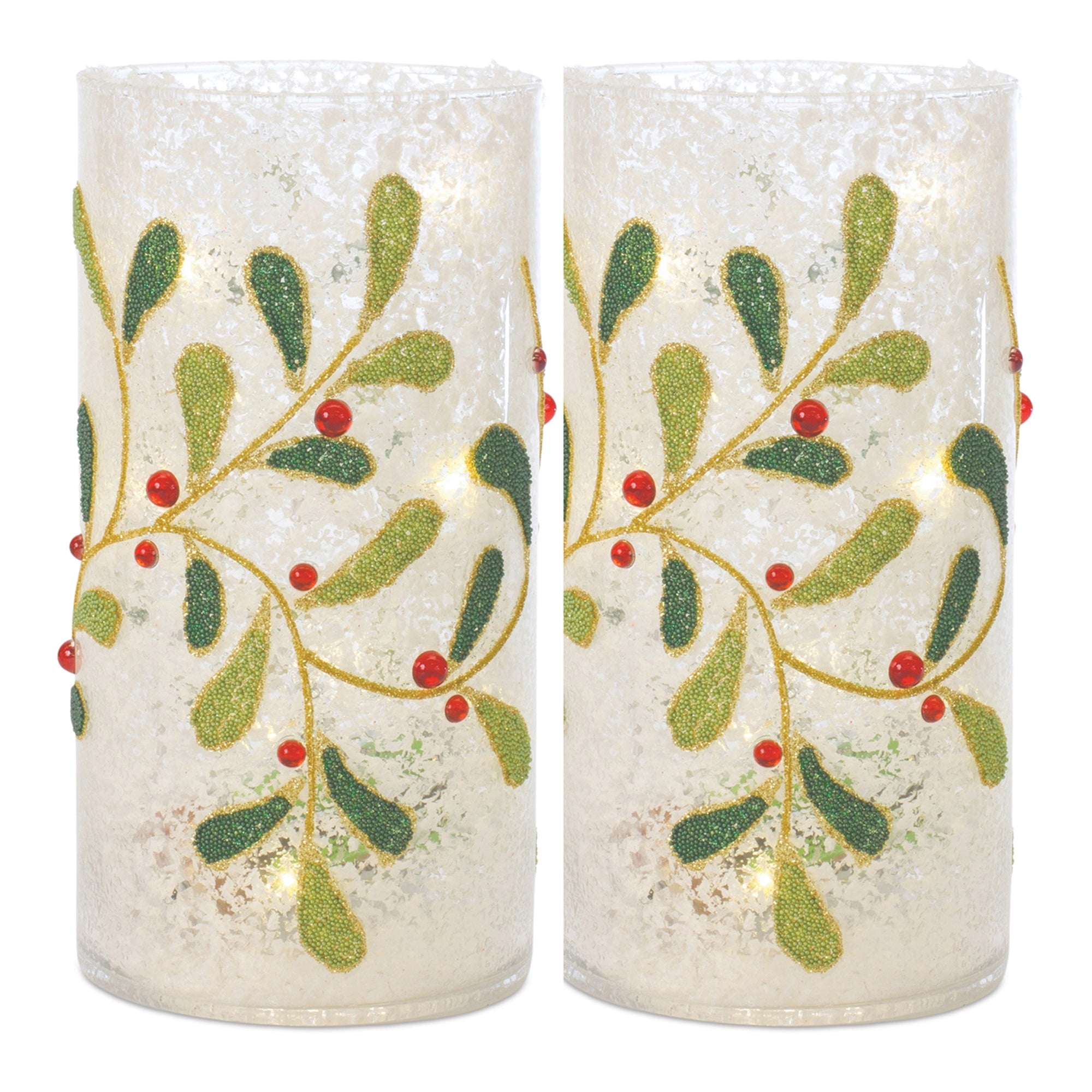 Mistletoe Candle Holder Set of 2