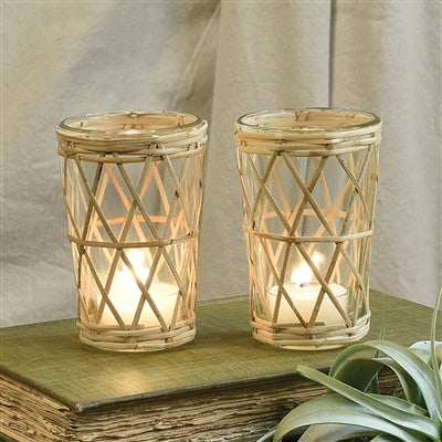 Cane Votive Holder Set of 4