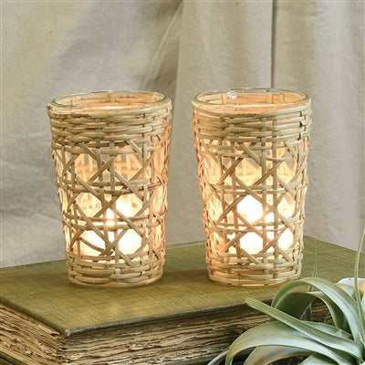 Cane Votive Holder Set of 4