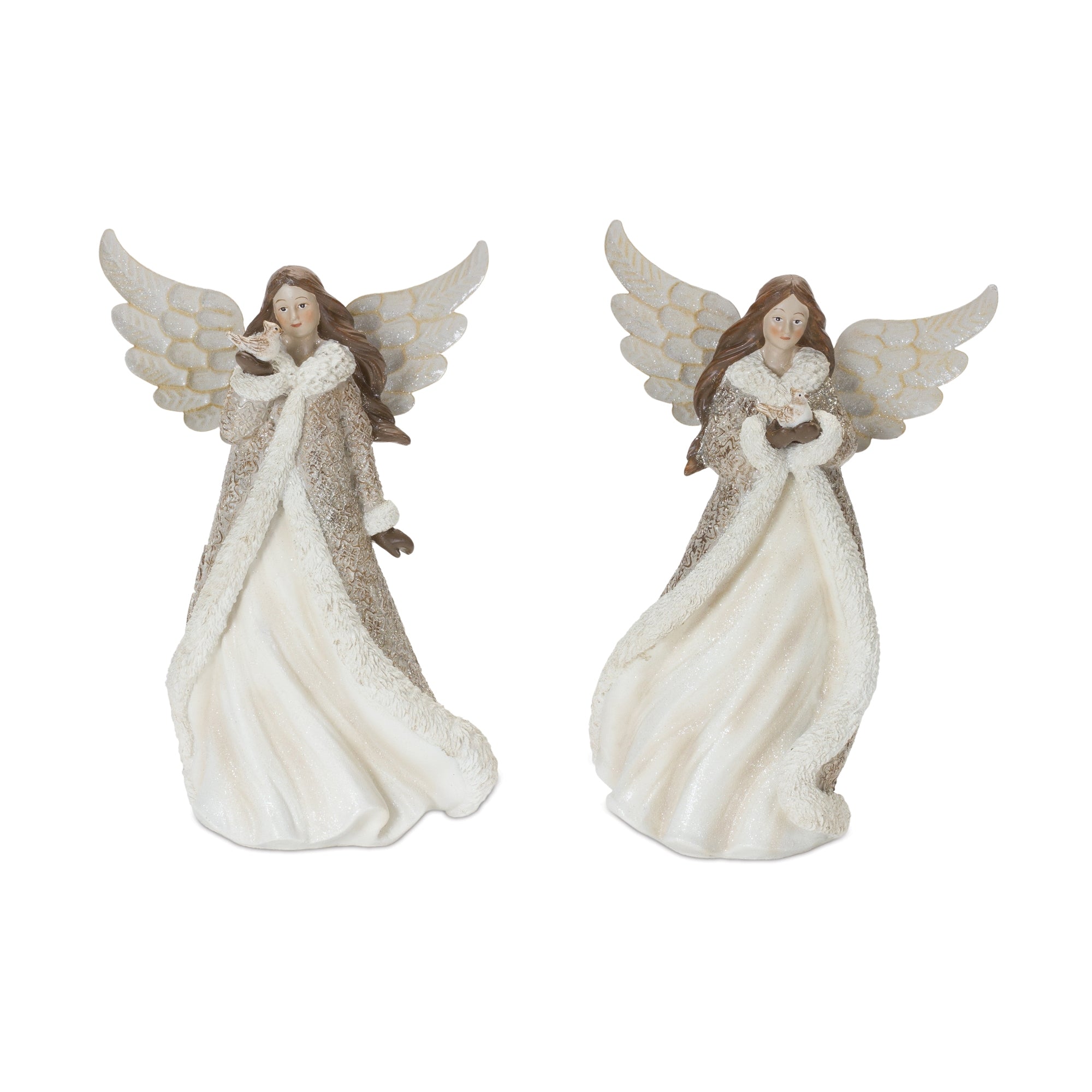 Winter Angel Figurine Set of 2