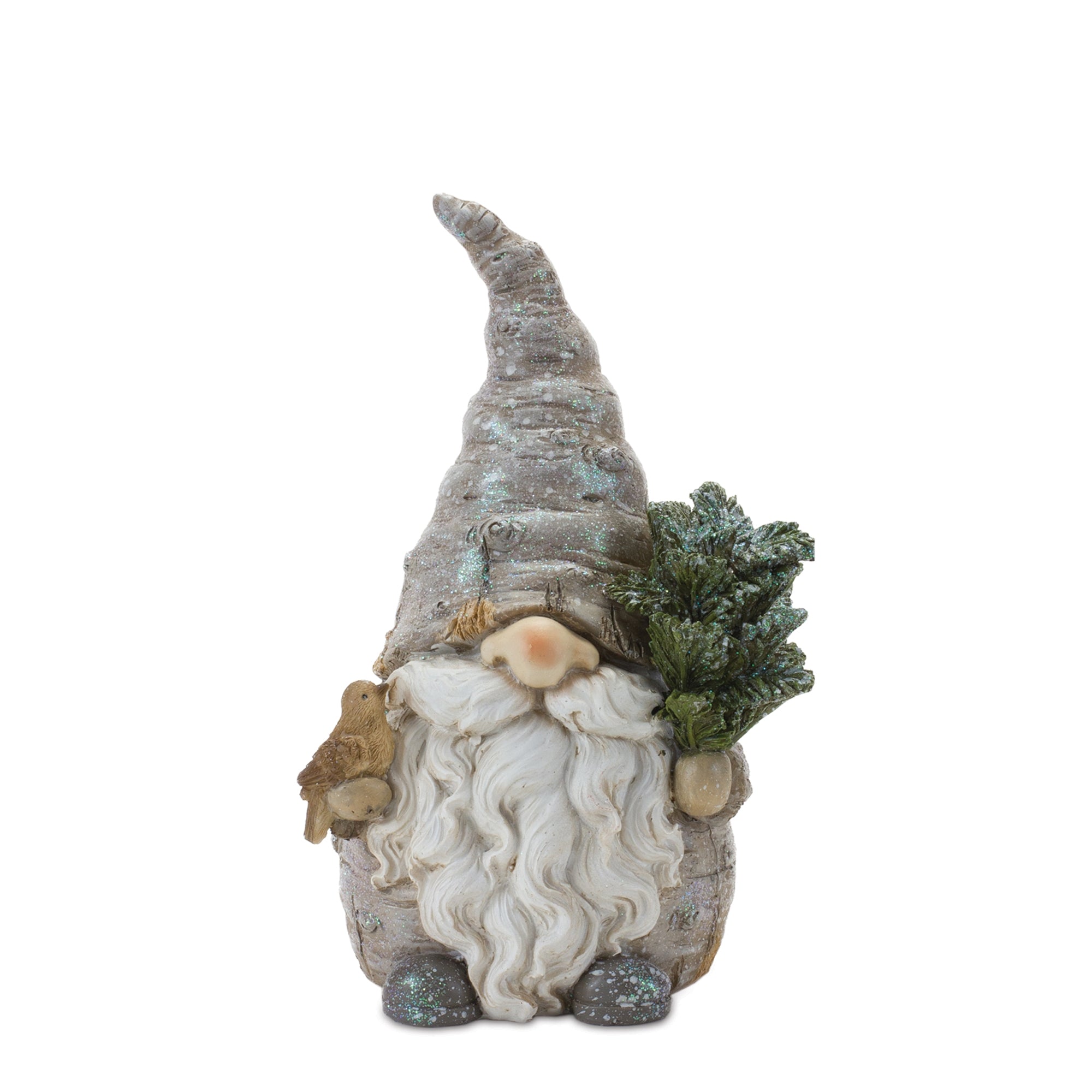 Pine Tree Trunk Gnome Sculpture Set of 2