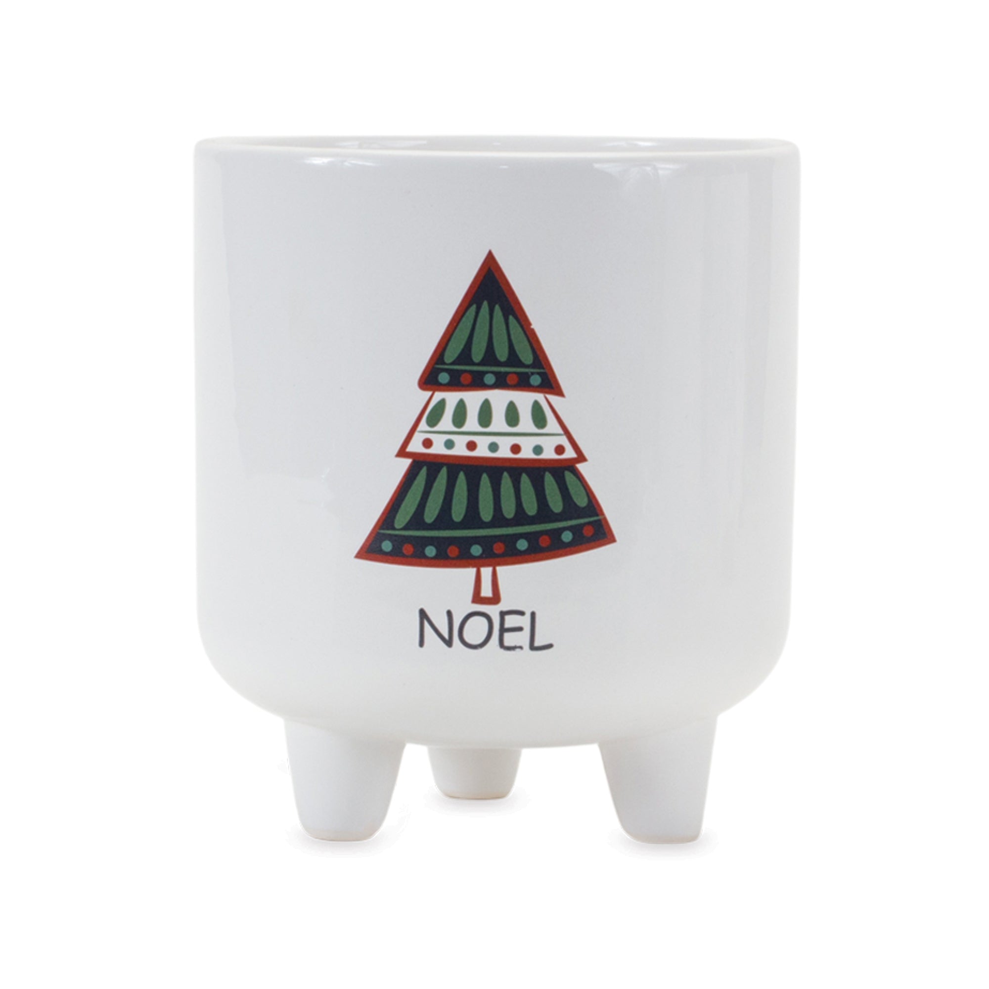 Footed Pine Tree Planter Set of 3