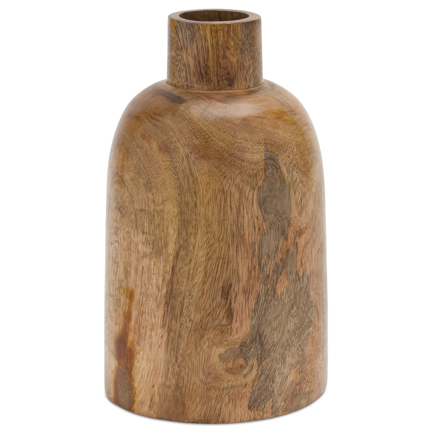 Mango Wood Bottle Vase Set of 2