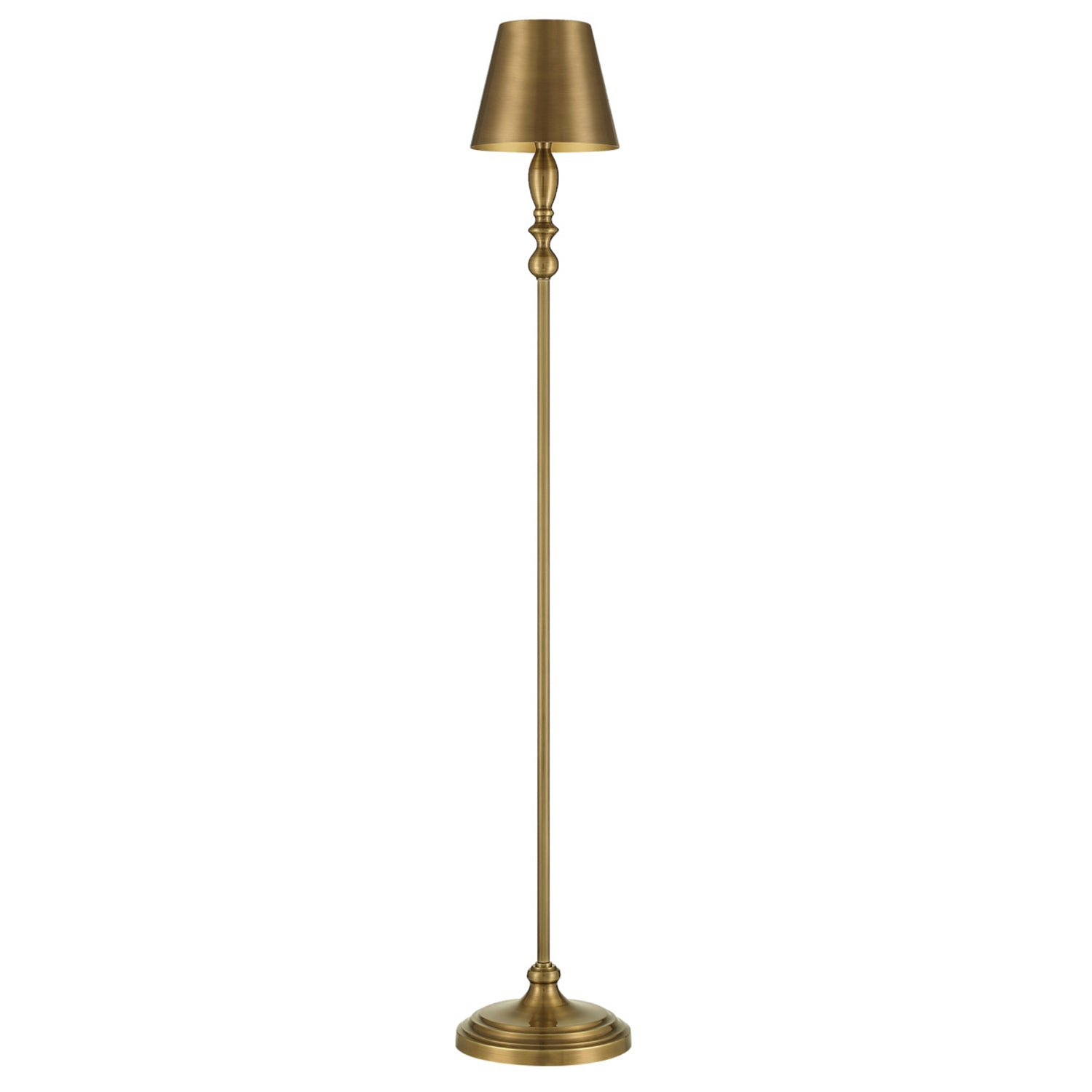 Currey & Co Viaggio Antique Brass Cordless Floor Lamp