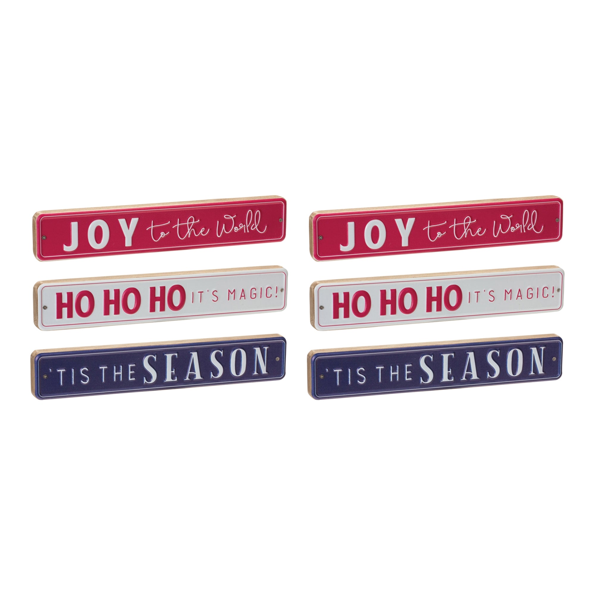 Christmas Sentiment Sign Set of 6