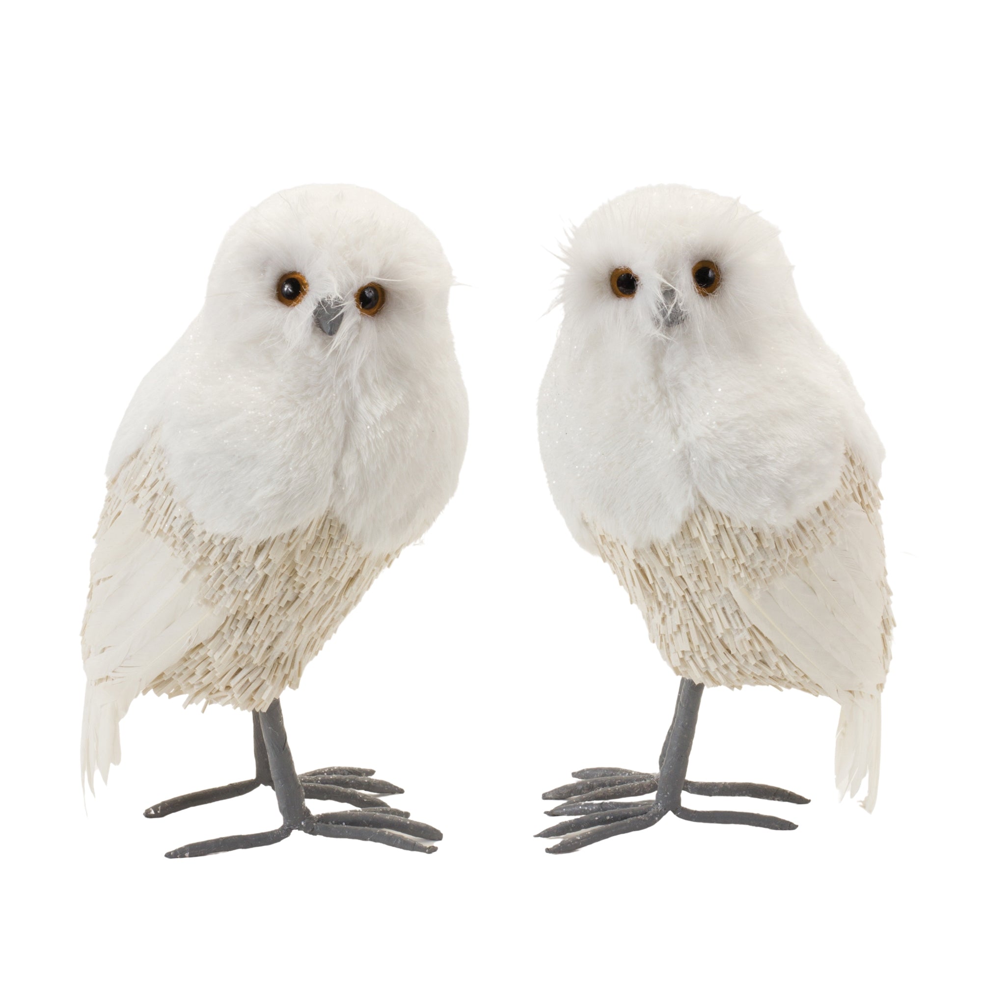 Winter Owl Decor Set of 2