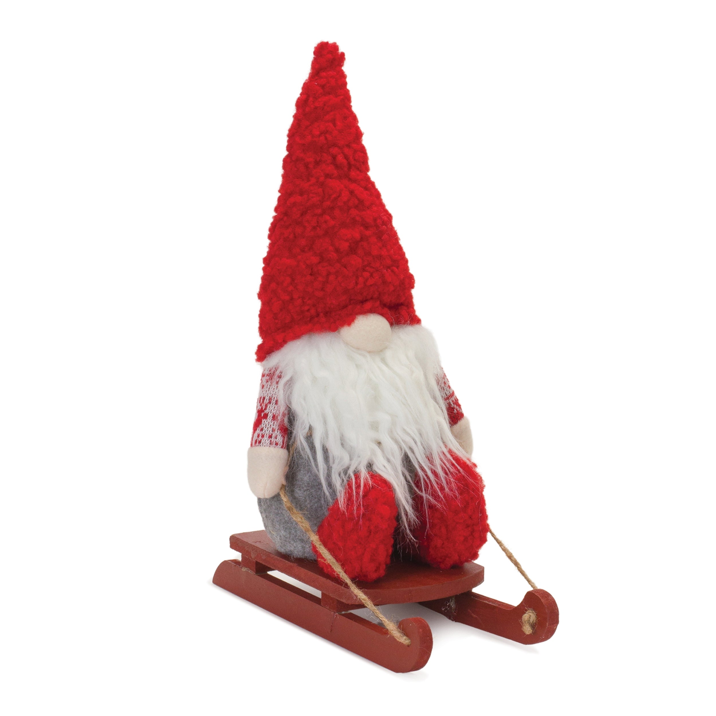 Plush Winter Gnome Sculpture Set of 2