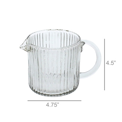 Ribbed Glass Pitcher