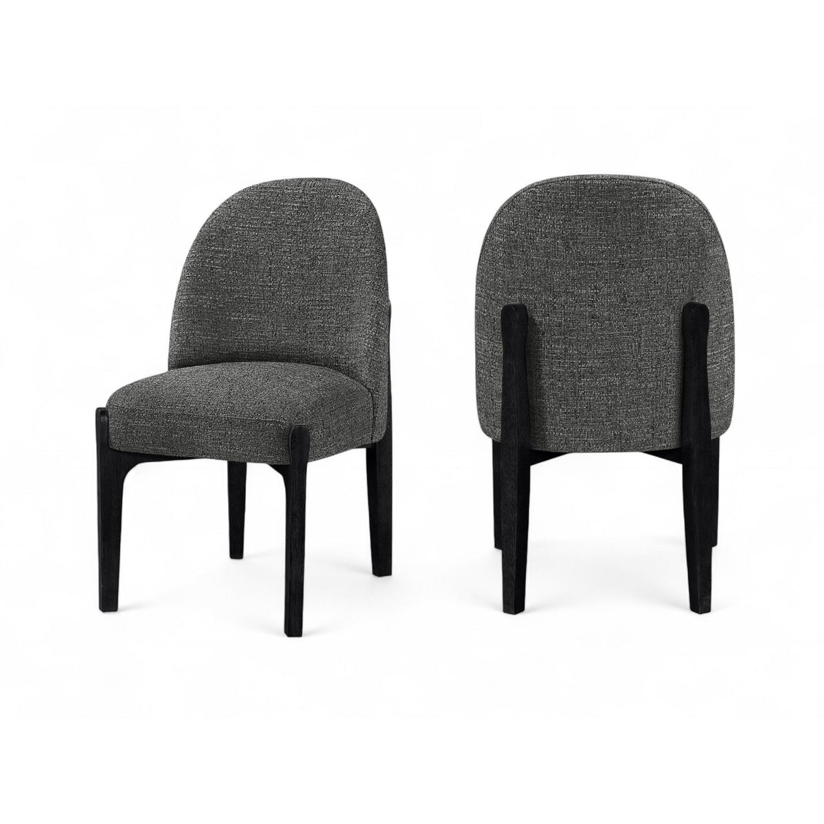 Torino Black Fabric Upholstered Dining Chair Set of 2