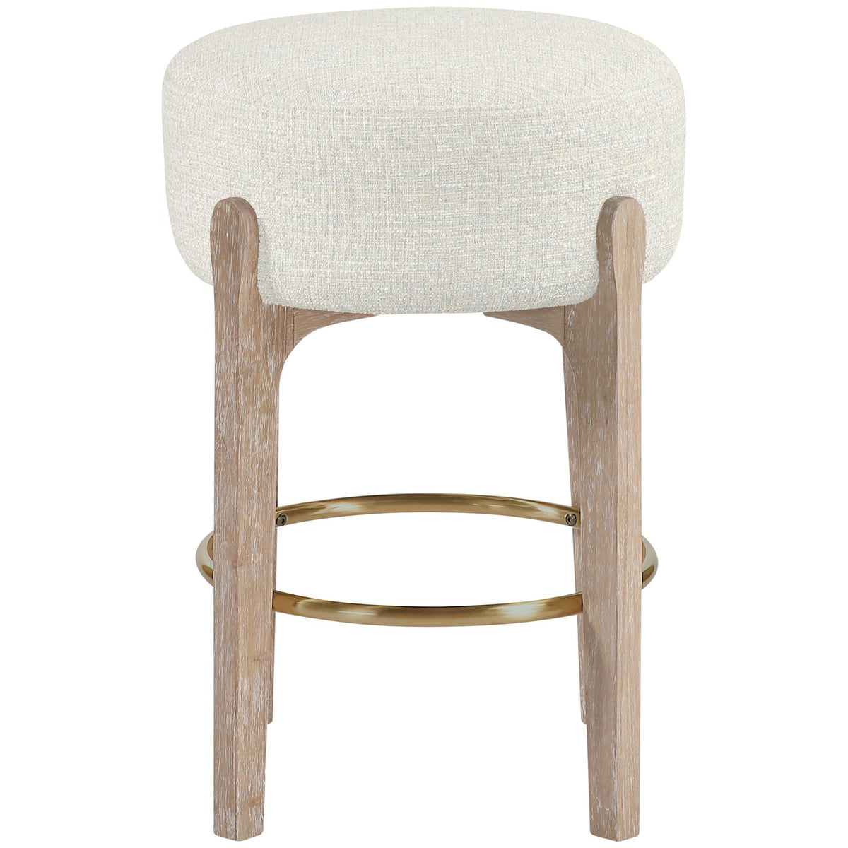 Torino Cream Fabric Upholstered Counter Stool Set of 2