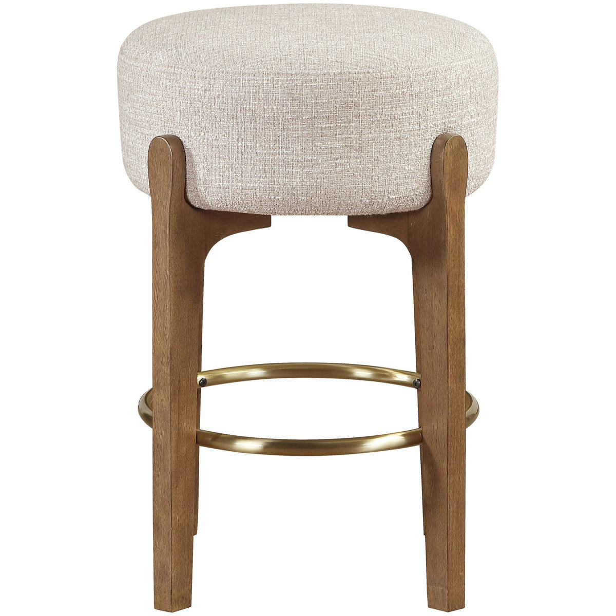 Torino Beige Fabric Upholstered Counter Stool Set of 2