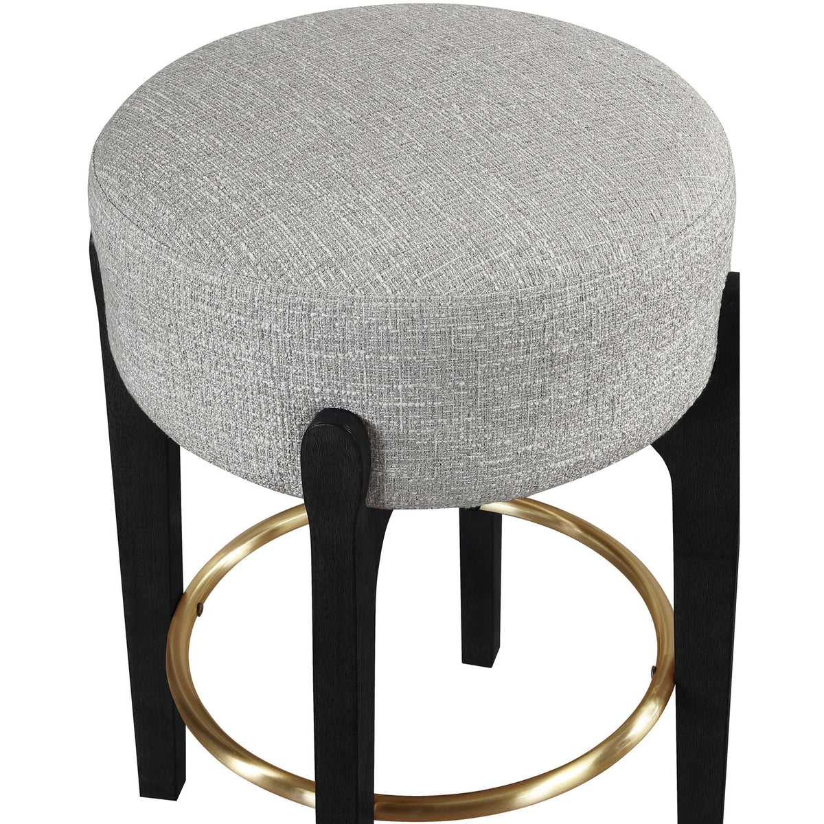 Torino Grey Fabric Upholstered Counter Stool Set of 2