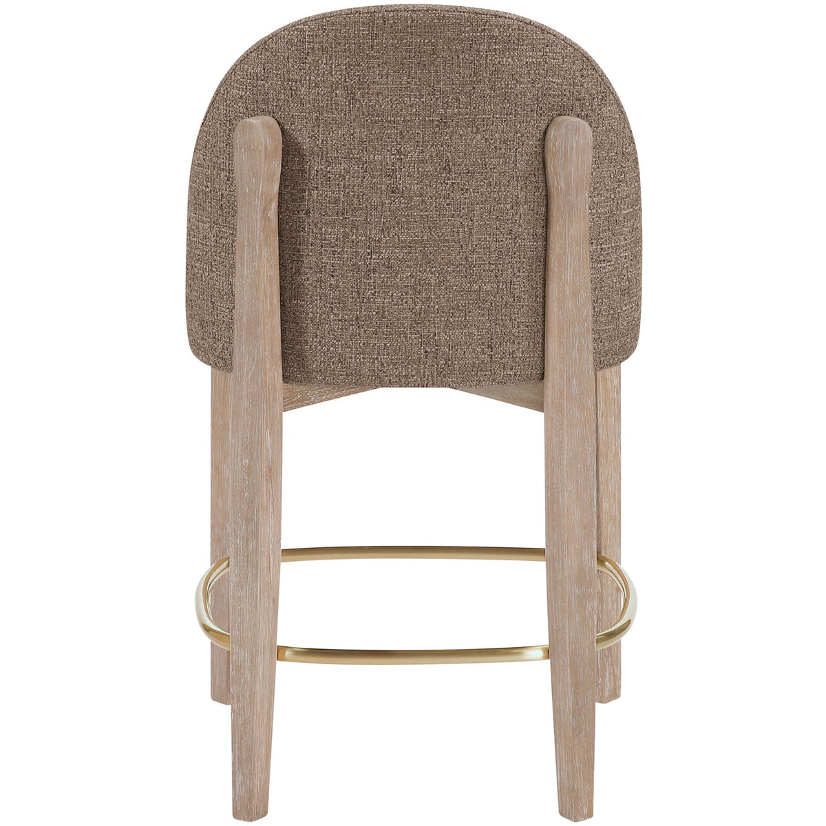 Torino Brown Fabric Upholstered Counter Stool Set of 2
