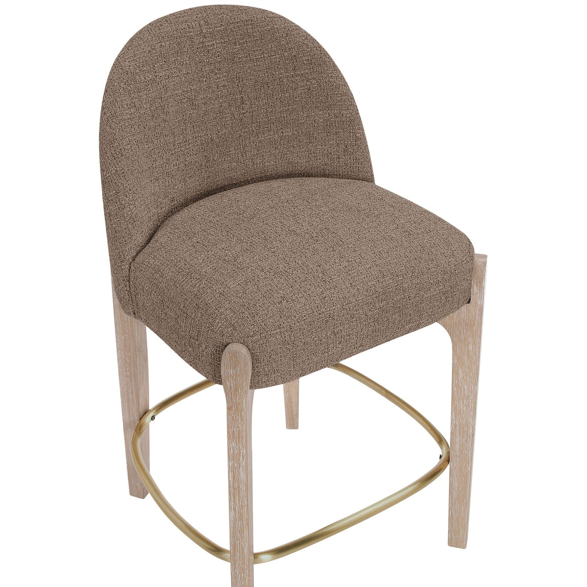Torino Brown Fabric Upholstered Counter Stool Set of 2
