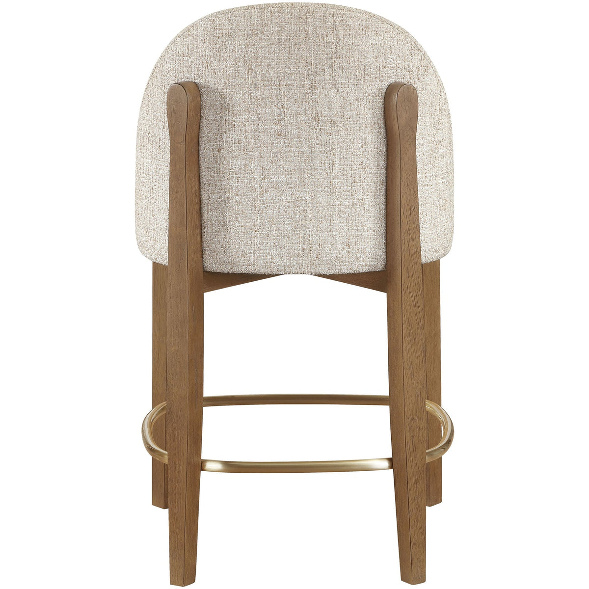 Torino Beige Fabric Upholstered Counter Stool Set of 2