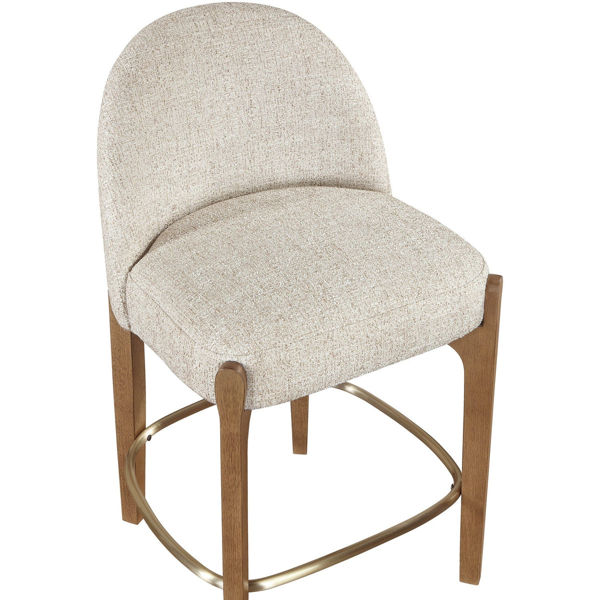 Torino Beige Fabric Upholstered Counter Stool Set of 2