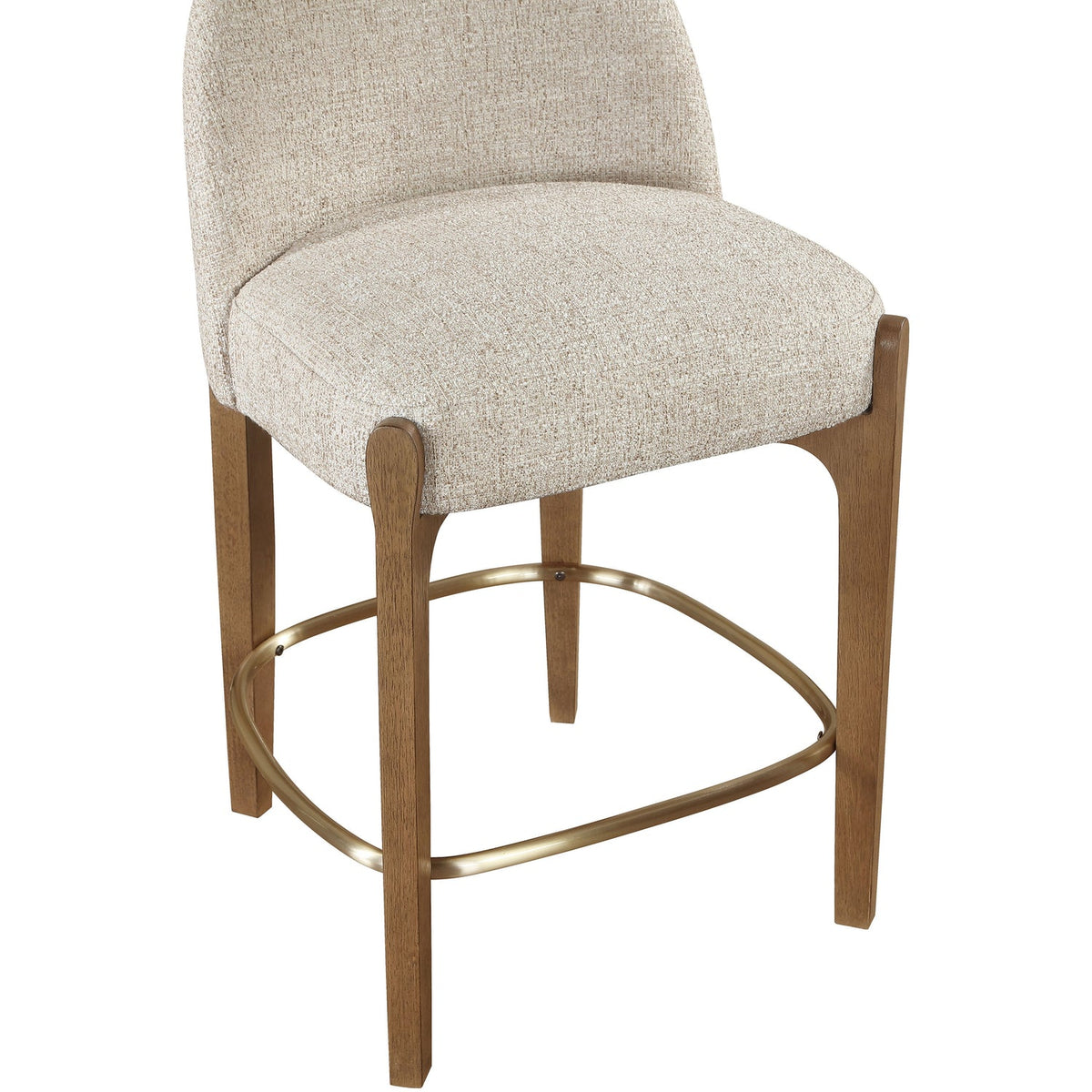 Torino Beige Fabric Upholstered Counter Stool Set of 2