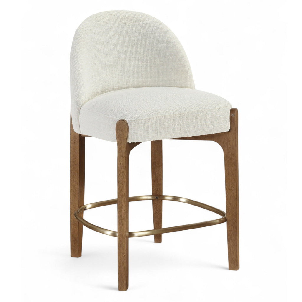 Torino Cream Fabric Upholstered Counter Stool, Set of 2 | Paynes Gray