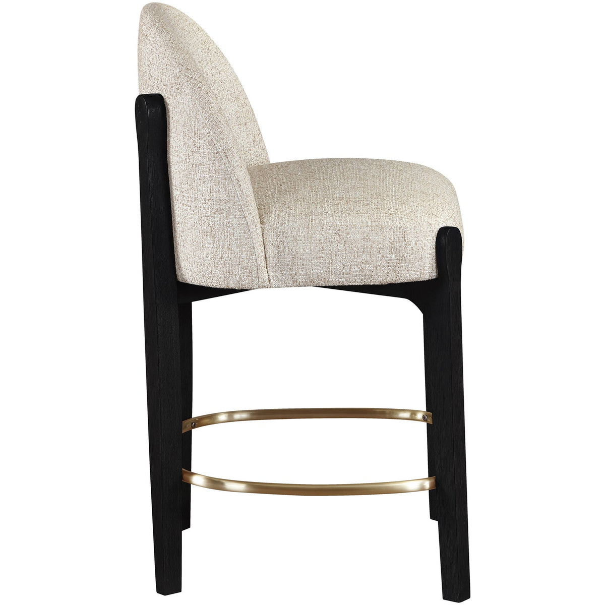 Torino Beige Fabric Upholstered Counter Stool Set of 2