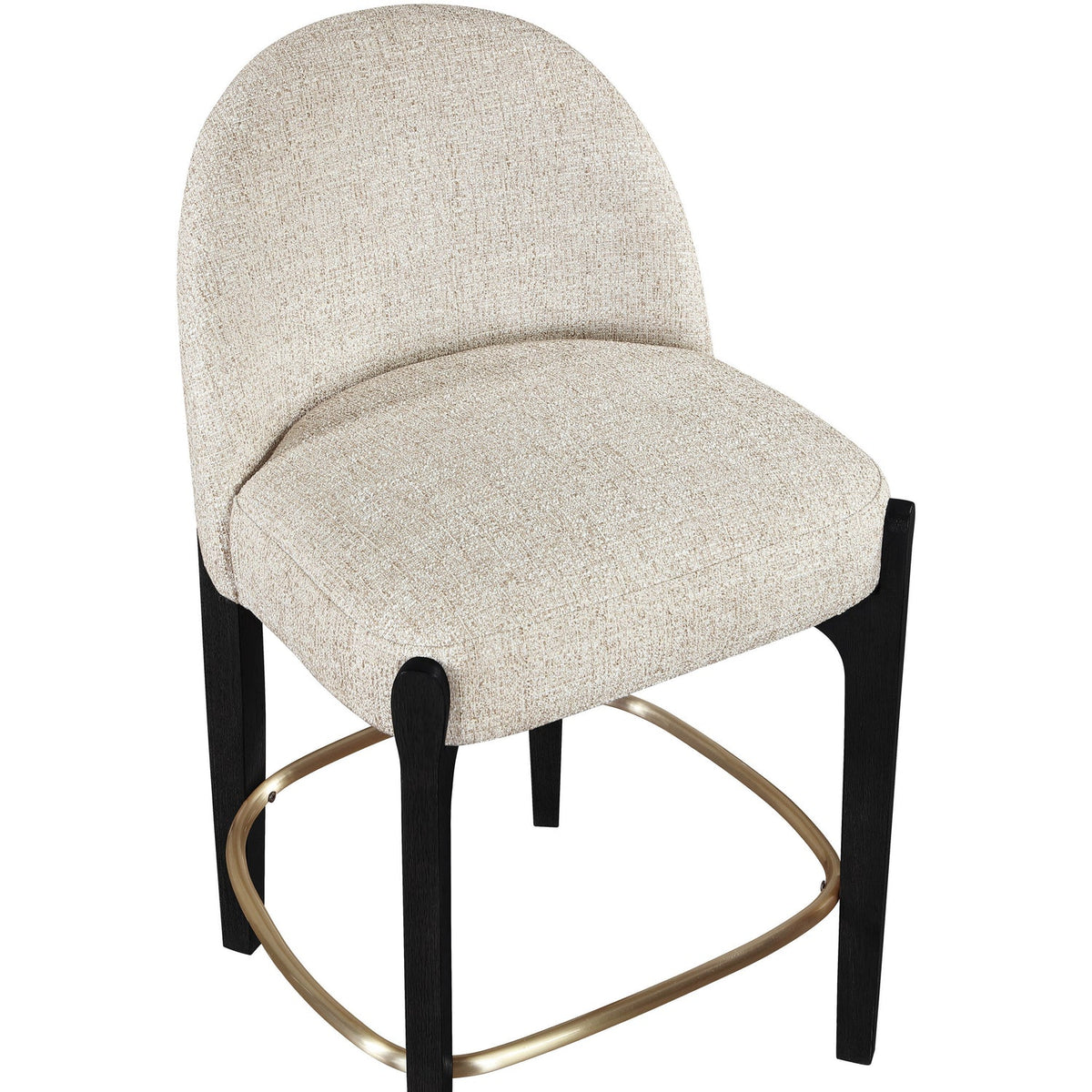 Torino Beige Fabric Upholstered Counter Stool Set of 2