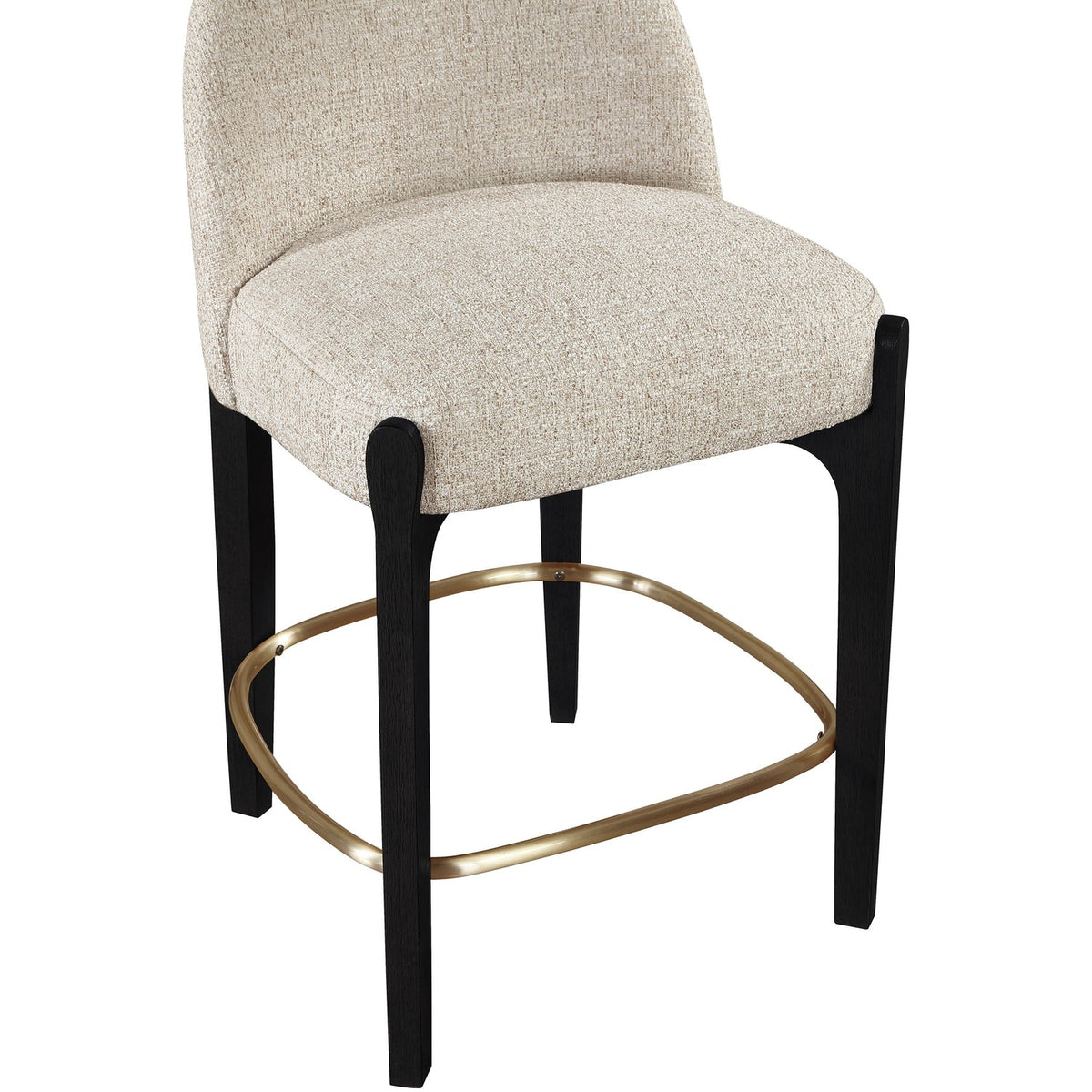 Torino Beige Fabric Upholstered Counter Stool Set of 2