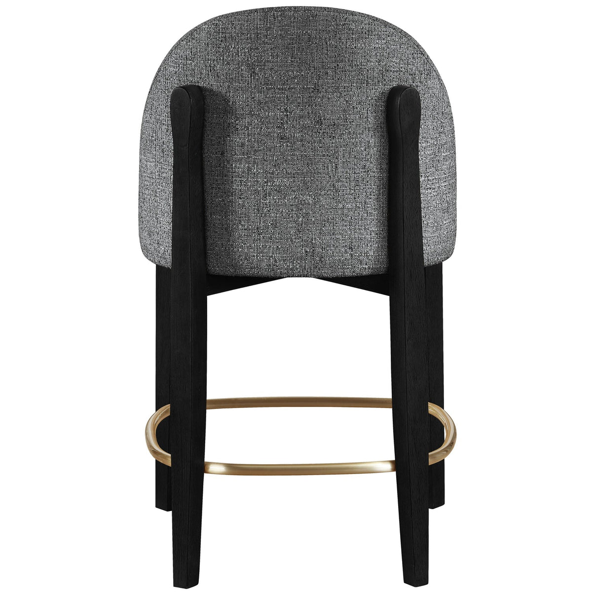 Torino Black Fabric Upholstered Counter Stool Set of 2