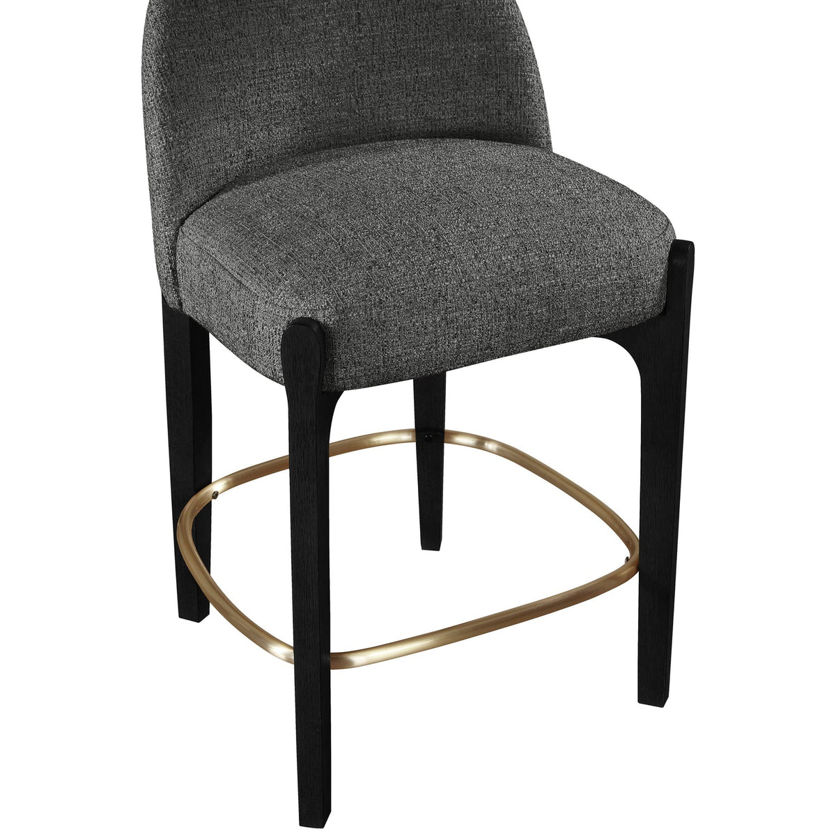Torino Black Fabric Upholstered Counter Stool Set of 2