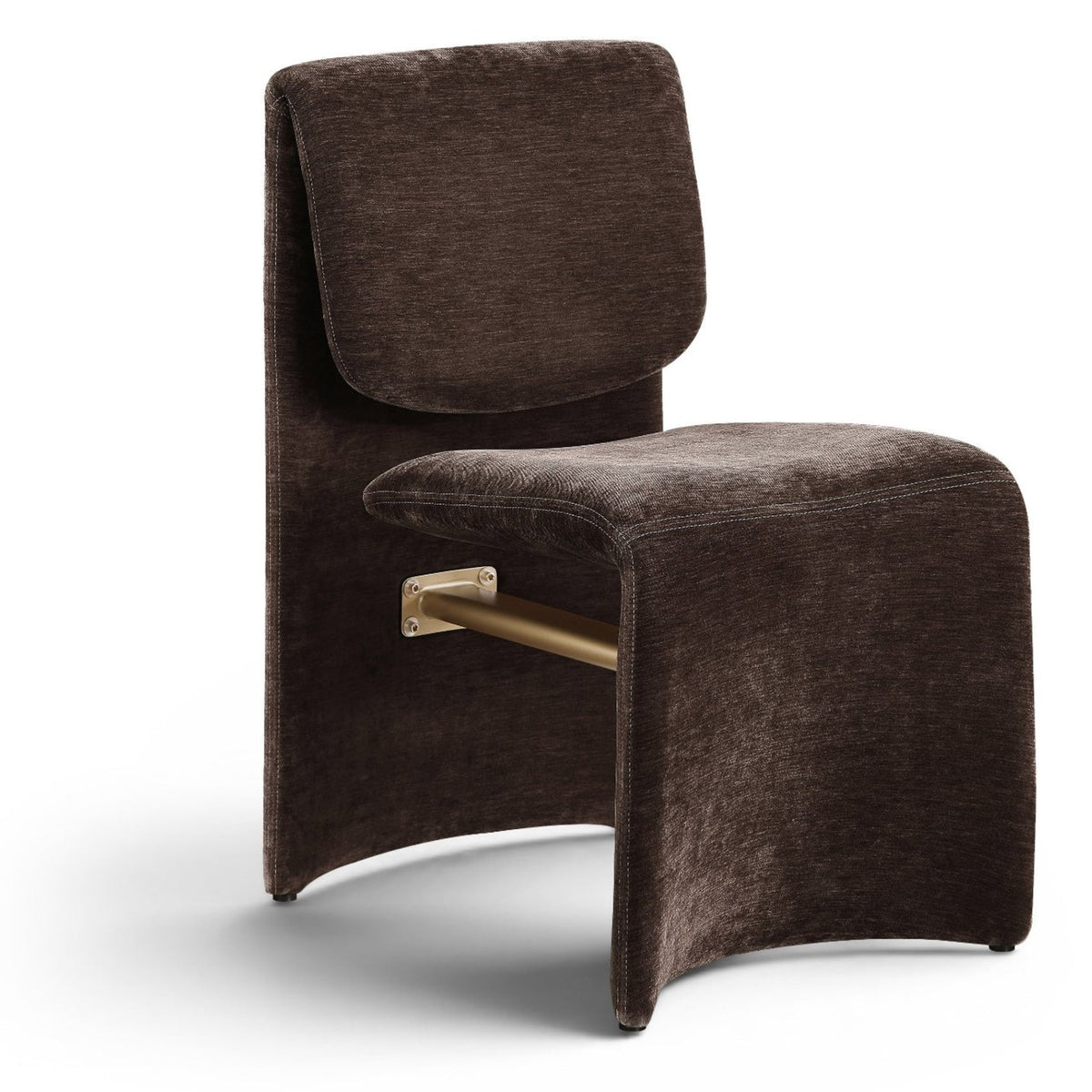 Slique Brown Performance Fabric Upholstered Dining Chair, Set of 2 in brown, primary product view