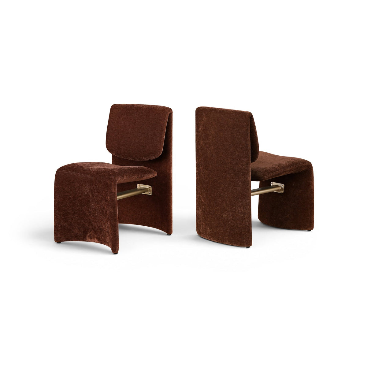 Slique Burgundy Performance Fabric Upholstered Dining Chair Set of 2