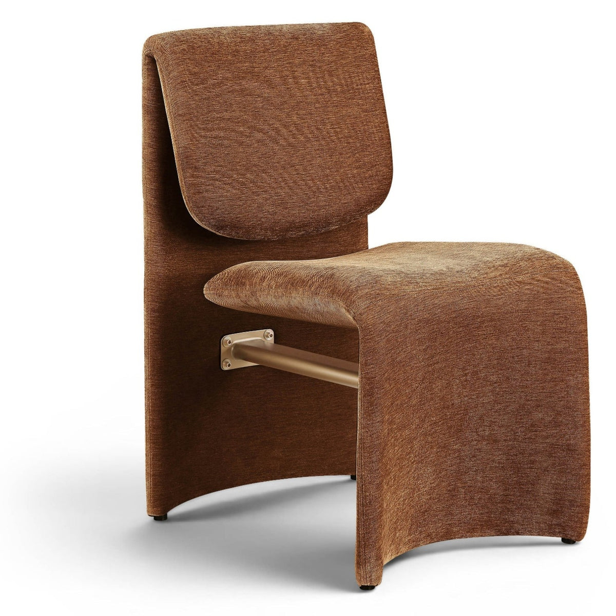 Slique Cognac Performance Fabric Upholstered Dining Chair, Set of 2 in cognac, primary product view