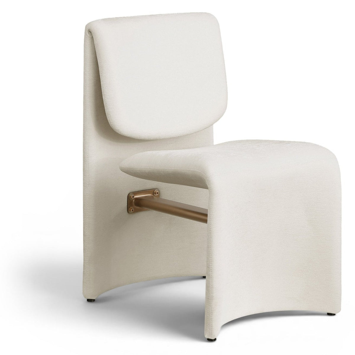 Slique Cream Performance Fabric Upholstered Dining Chair, Set of 2 in cream, primary product view