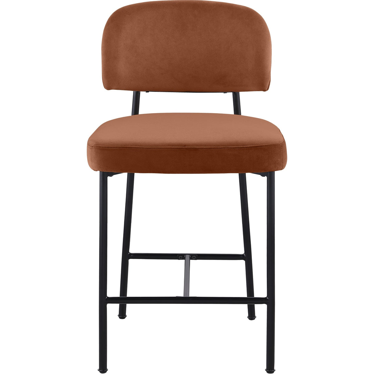 Zarelle Cognac Performance Fabric Upholstered Counter Stool Set of 2
